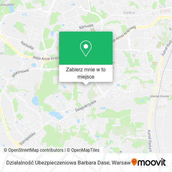 Mapa Działalność Ubezpieczeniowa Barbara Dase