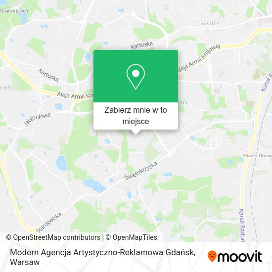 Mapa Modern Agencja Artystyczno-Reklamowa Gdańsk