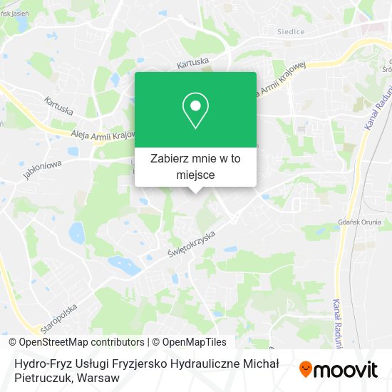 Mapa Hydro-Fryz Usługi Fryzjersko Hydrauliczne Michał Pietruczuk