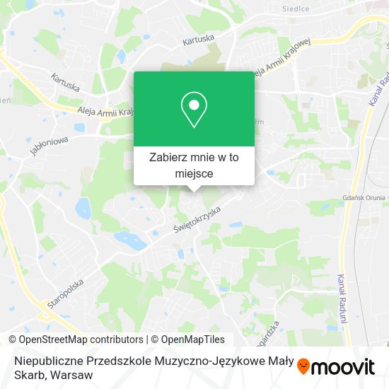 Mapa Niepubliczne Przedszkole Muzyczno-Językowe Mały Skarb