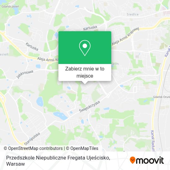 Mapa Przedszkole Niepubliczne Fregata Ujeścisko