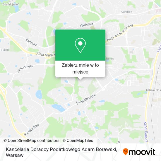 Mapa Kancelaria Doradcy Podatkowego Adam Borawski