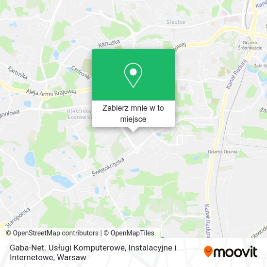 Mapa Gaba-Net. Usługi Komputerowe, Instalacyjne i Internetowe