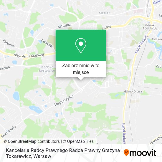 Mapa Kancelaria Radcy Prawnego Radca Prawny Grażyna Tokarewicz