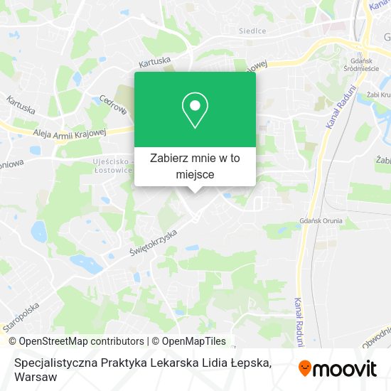 Mapa Specjalistyczna Praktyka Lekarska Lidia Łepska