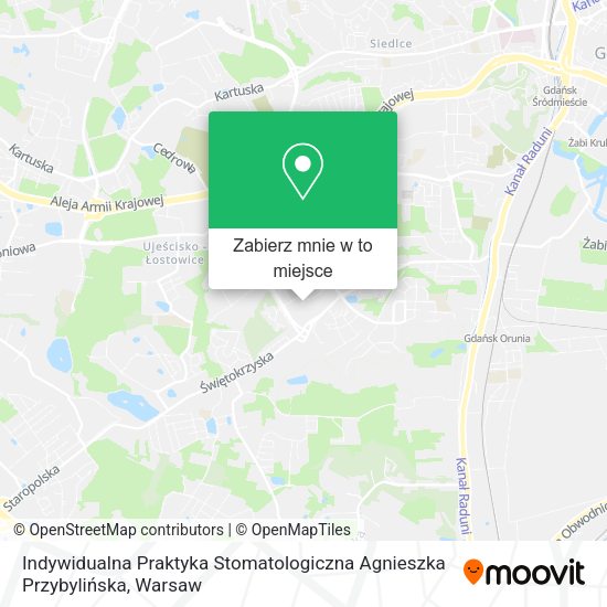 Mapa Indywidualna Praktyka Stomatologiczna Agnieszka Przybylińska