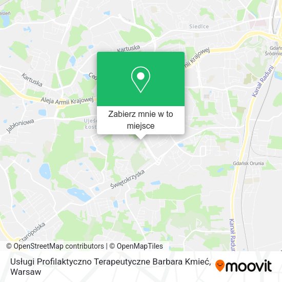 Mapa Usługi Profilaktyczno Terapeutyczne Barbara Kmieć