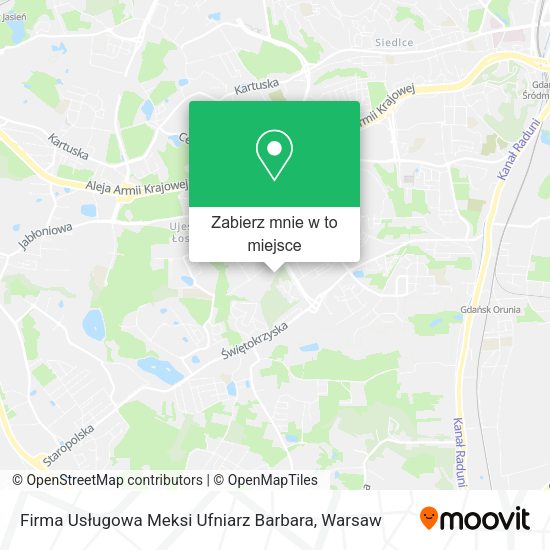 Mapa Firma Usługowa Meksi Ufniarz Barbara