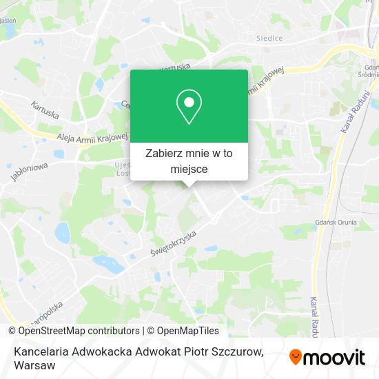 Mapa Kancelaria Adwokacka Adwokat Piotr Szczurow