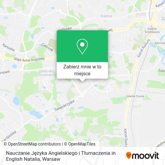 Mapa Nauczanie Języka Angielskiego i Tłumaczenia in English Natalia