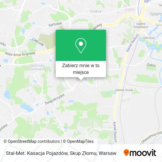 Mapa Stal-Met. Kasacja Pojazdów, Skup Złomu