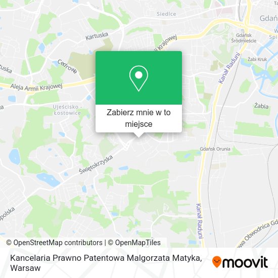 Mapa Kancelaria Prawno Patentowa Malgorzata Matyka