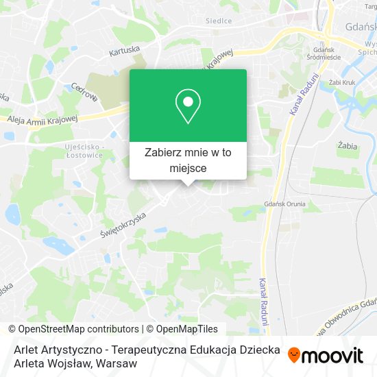 Mapa Arlet Artystyczno - Terapeutyczna Edukacja Dziecka Arleta Wojsław