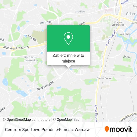 Mapa Centrum Sportowe Południe-Fitness