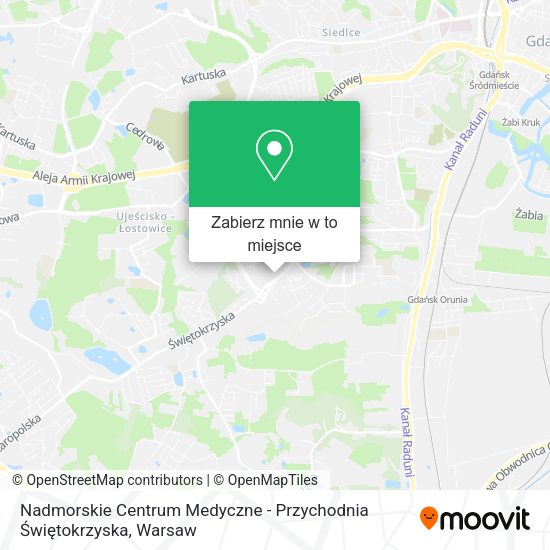 Mapa Nadmorskie Centrum Medyczne - Przychodnia Świętokrzyska