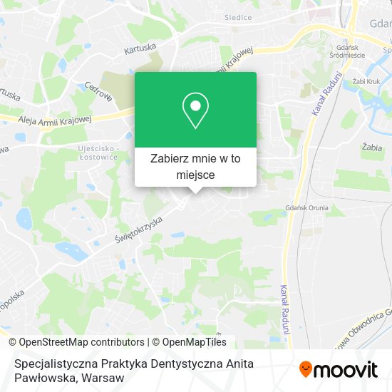 Mapa Specjalistyczna Praktyka Dentystyczna Anita Pawłowska