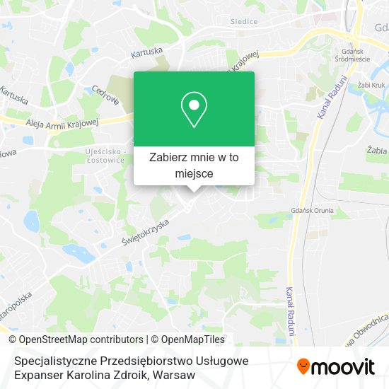 Mapa Specjalistyczne Przedsiębiorstwo Usługowe Expanser Karolina Zdroik