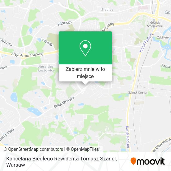 Mapa Kancelaria Biegłego Rewidenta Tomasz Szanel