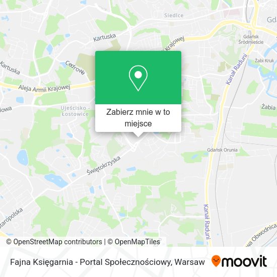 Mapa Fajna Księgarnia - Portal Społecznościowy