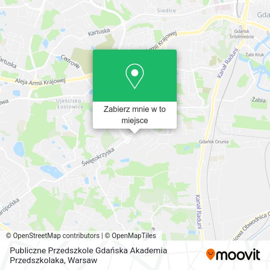 Mapa Publiczne Przedszkole Gdańska Akademia Przedszkolaka