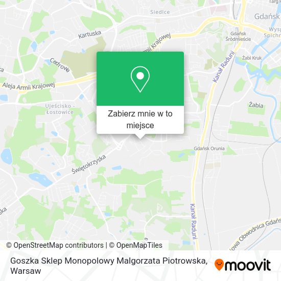 Mapa Goszka Sklep Monopolowy Malgorzata Piotrowska