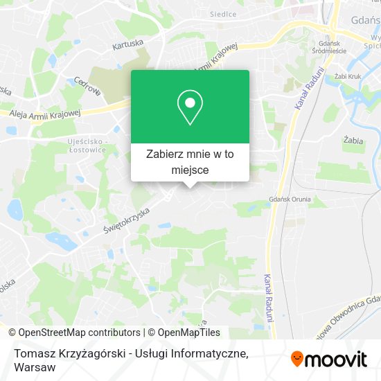 Mapa Tomasz Krzyżagórski - Usługi Informatyczne