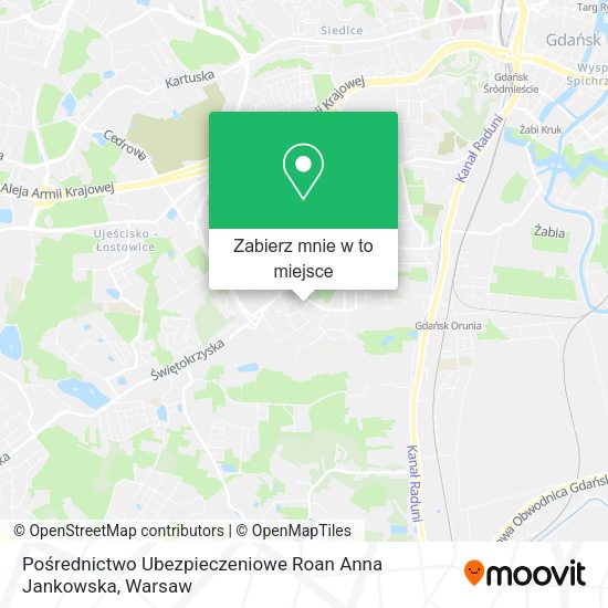 Mapa Pośrednictwo Ubezpieczeniowe Roan Anna Jankowska