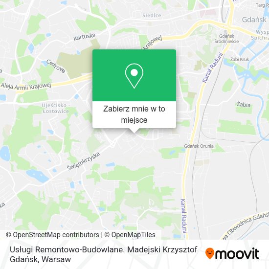 Mapa Usługi Remontowo-Budowlane. Madejski Krzysztof Gdańsk