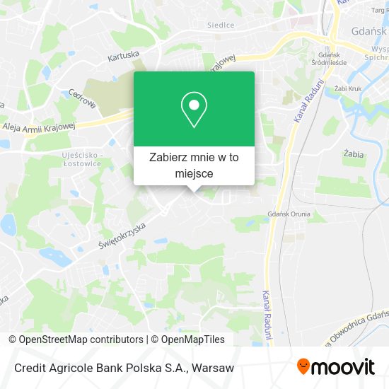 Mapa Credit Agricole Bank Polska S.A.