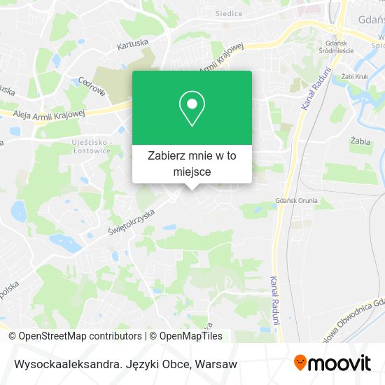 Mapa Wysockaaleksandra. Języki Obce