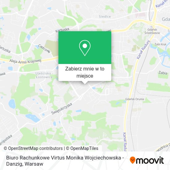 Mapa Biuro Rachunkowe Virtus Monika Wojciechowska - Danzig