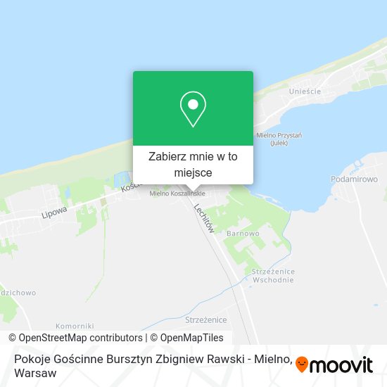 Mapa Pokoje Gościnne Bursztyn Zbigniew Rawski - Mielno