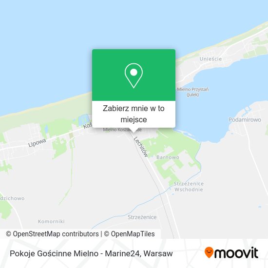 Mapa Pokoje Gościnne Mielno - Marine24