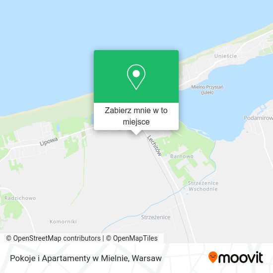 Mapa Pokoje i Apartamenty w Mielnie