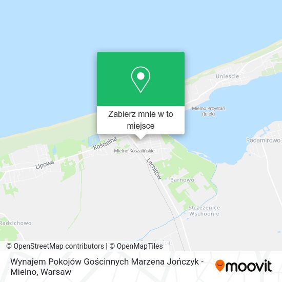 Mapa Wynajem Pokojów Gościnnych Marzena Jończyk - Mielno