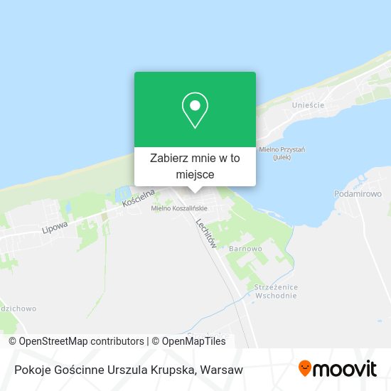 Mapa Pokoje Gościnne Urszula Krupska