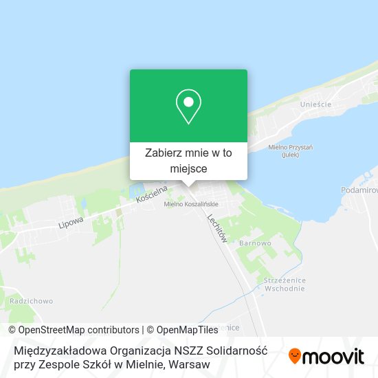 Mapa Międzyzakładowa Organizacja NSZZ Solidarność przy Zespole Szkół w Mielnie