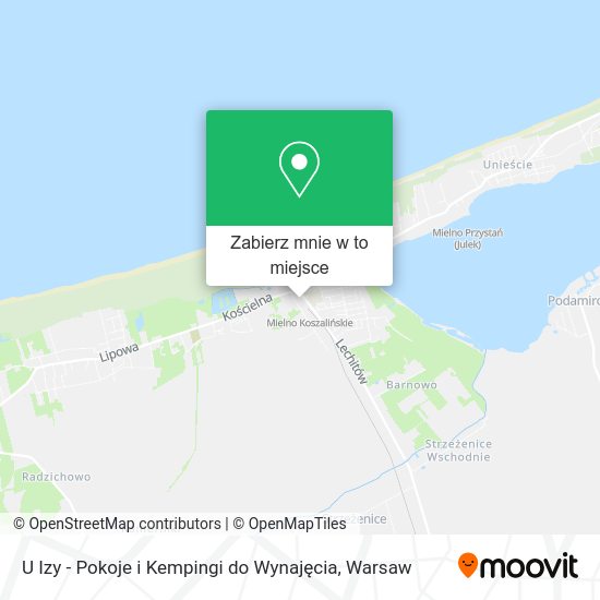 Mapa U Izy - Pokoje i Kempingi do Wynajęcia