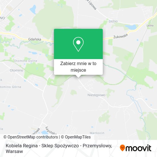 Mapa Kobiela Regina - Sklep Spożywczo - Przemysłowy