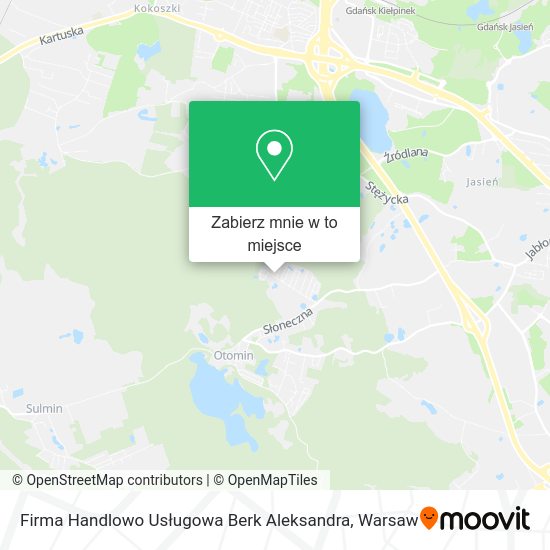 Mapa Firma Handlowo Usługowa Berk Aleksandra