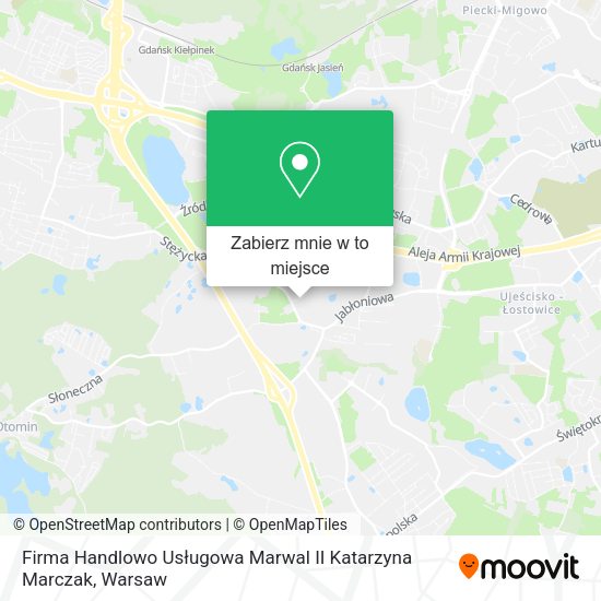 Mapa Firma Handlowo Usługowa Marwal II Katarzyna Marczak