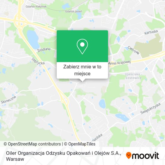 Mapa Oiler Organizacja Odzysku Opakowań i Olejów S.A.