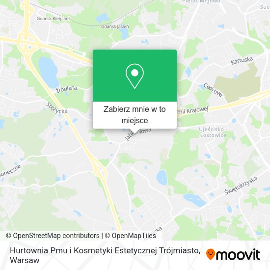 Mapa Hurtownia Pmu i Kosmetyki Estetycznej Trójmiasto