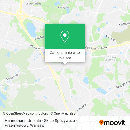 Mapa Hannemann Urszula - Sklep Spożywczo - Przemysłowy