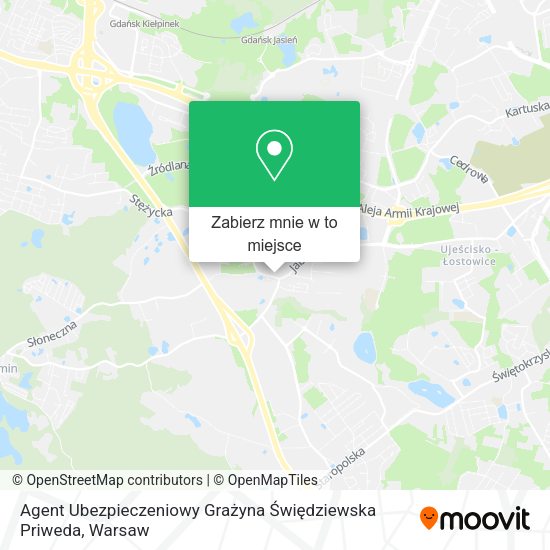 Mapa Agent Ubezpieczeniowy Grażyna Świędziewska Priweda