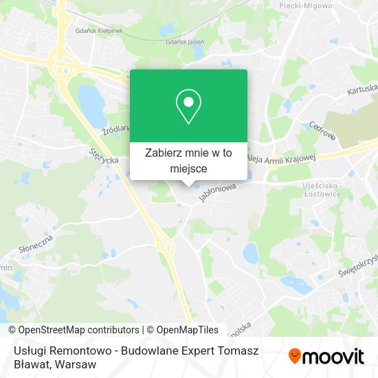 Mapa Usługi Remontowo - Budowlane Expert Tomasz Bławat