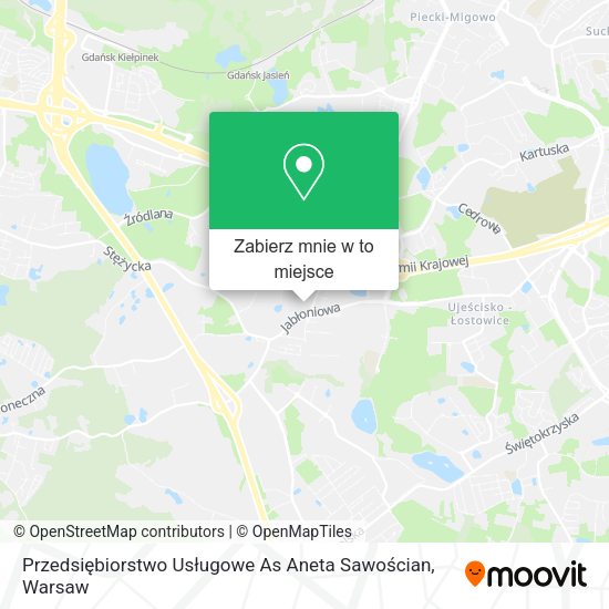 Mapa Przedsiębiorstwo Usługowe As Aneta Sawościan