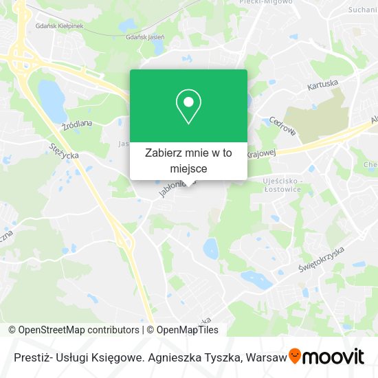 Mapa Prestiż- Usługi Księgowe. Agnieszka Tyszka