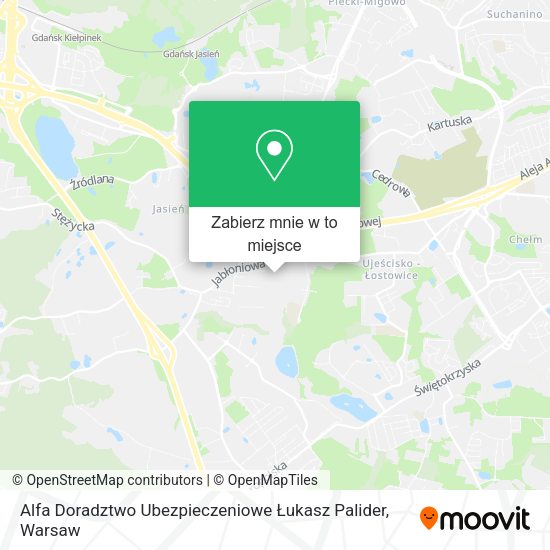 Mapa Alfa Doradztwo Ubezpieczeniowe Łukasz Palider