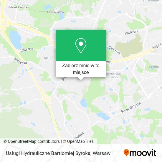 Mapa Usługi Hydrauliczne Bartłomiej Syroka